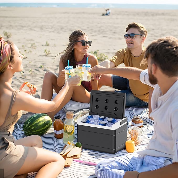 10L0L Golf Cart Ice Cooler Universal Insulated Portable Cooler Lightweight Ice Chest Box with Mounting Bracket Kit for Yamaha,EZGO,Club Car