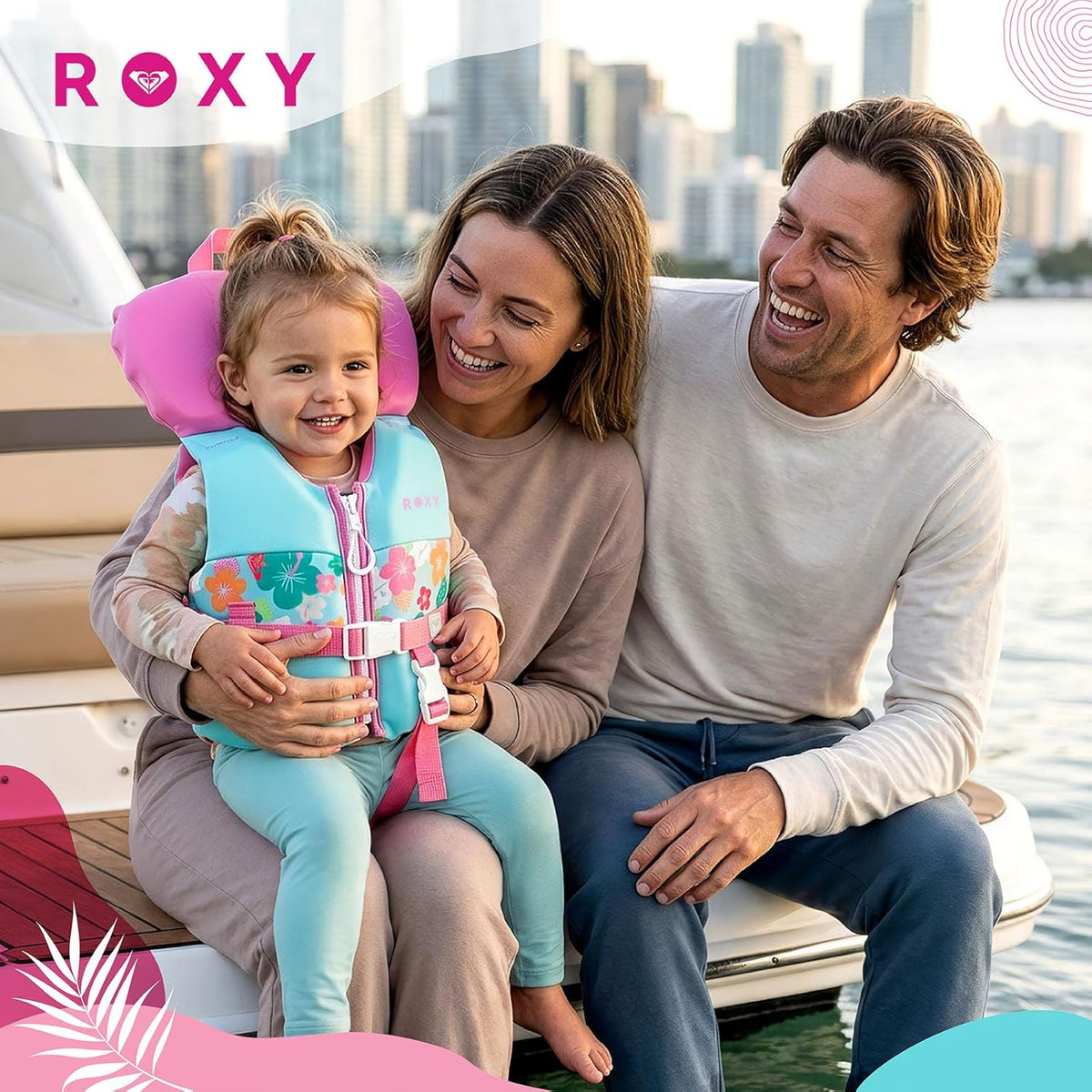 ROXY Youth Life Jacket - USCG Approved Type III PFD | Evoprene Vest for Boating & Watersports