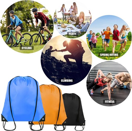 Grneric Drawstring Backpack Bulk - 40 Pieces Cinch Sackpack for Gym & Party | 20 Vibrant Colors
