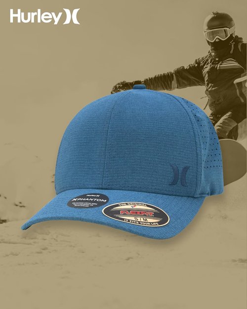 Hurley Men's Baseball Cap - Sweat-Wicking Fitted Hat for Ultimate Comfort (S-XL)