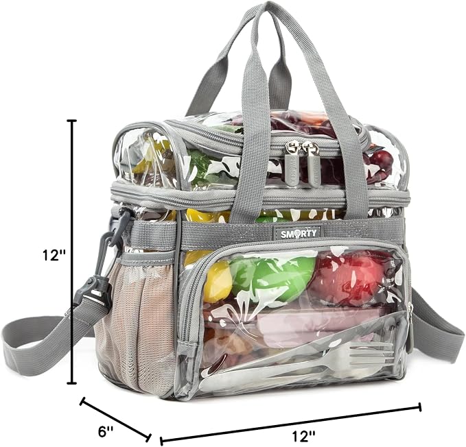J.CARP Clear Bag Heavy Duty Backpack Durable Transparent See Through Bag