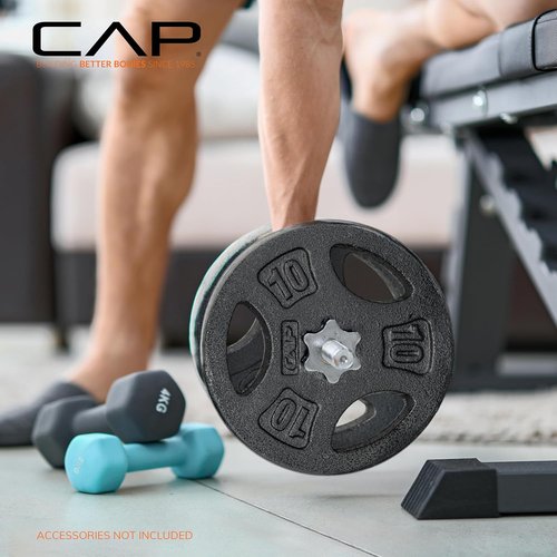 CAP Barbell Weight Plates - Standard 1-Inch Grip for Enhanced Lifting | Durable Design