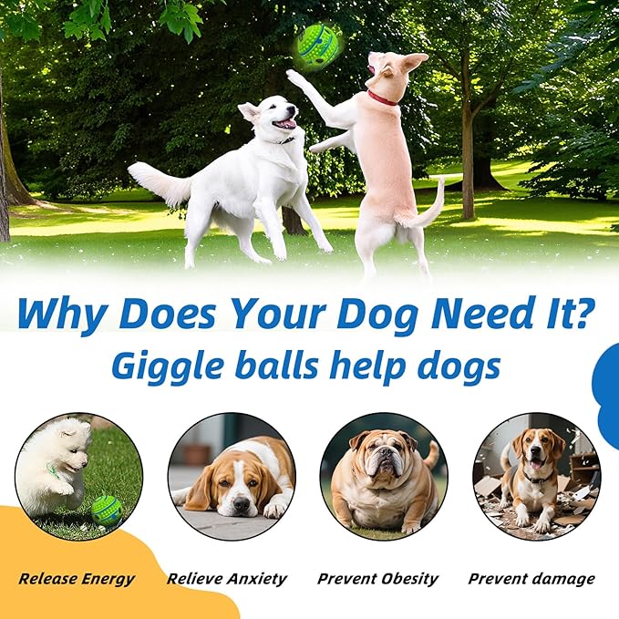 Spiky Interactive Dog Toys Ball, Shaking with Gibbering Sound, for Training, Teeth Cleaning & Herding, Straight, M, 3.46 in (8.8 cm)