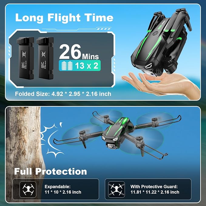 Drone with Camera, 1080P HD FPV Foldable Drone