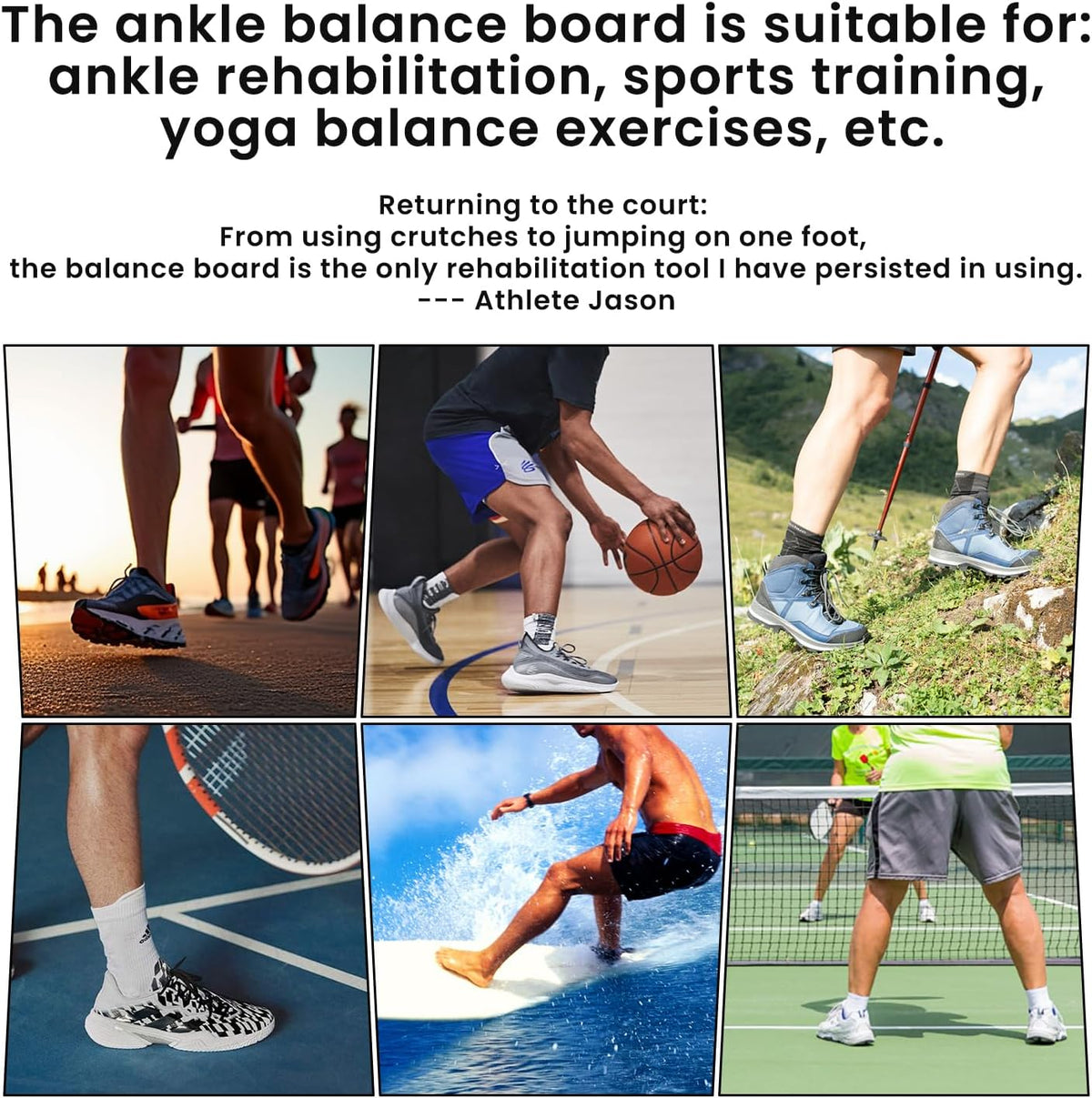 Skiennix Ankle Balance Board - Foot Strengthener for Sprained Ankle Recovery & Stability Exercises | Posture Corrector & Foot Stretcher for Plantar Fasciitis Relief