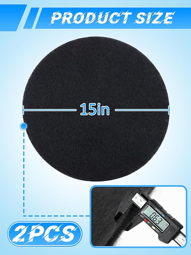 Bigmeta Round Splash Pad for Oil Drain Pan, Fit 1.5-20 Gal Drip Catcher Pan, Heat-Resistant, No Splatter Change Mat for Car Transmission Oil Changing Drain Tray (2 Pcs)