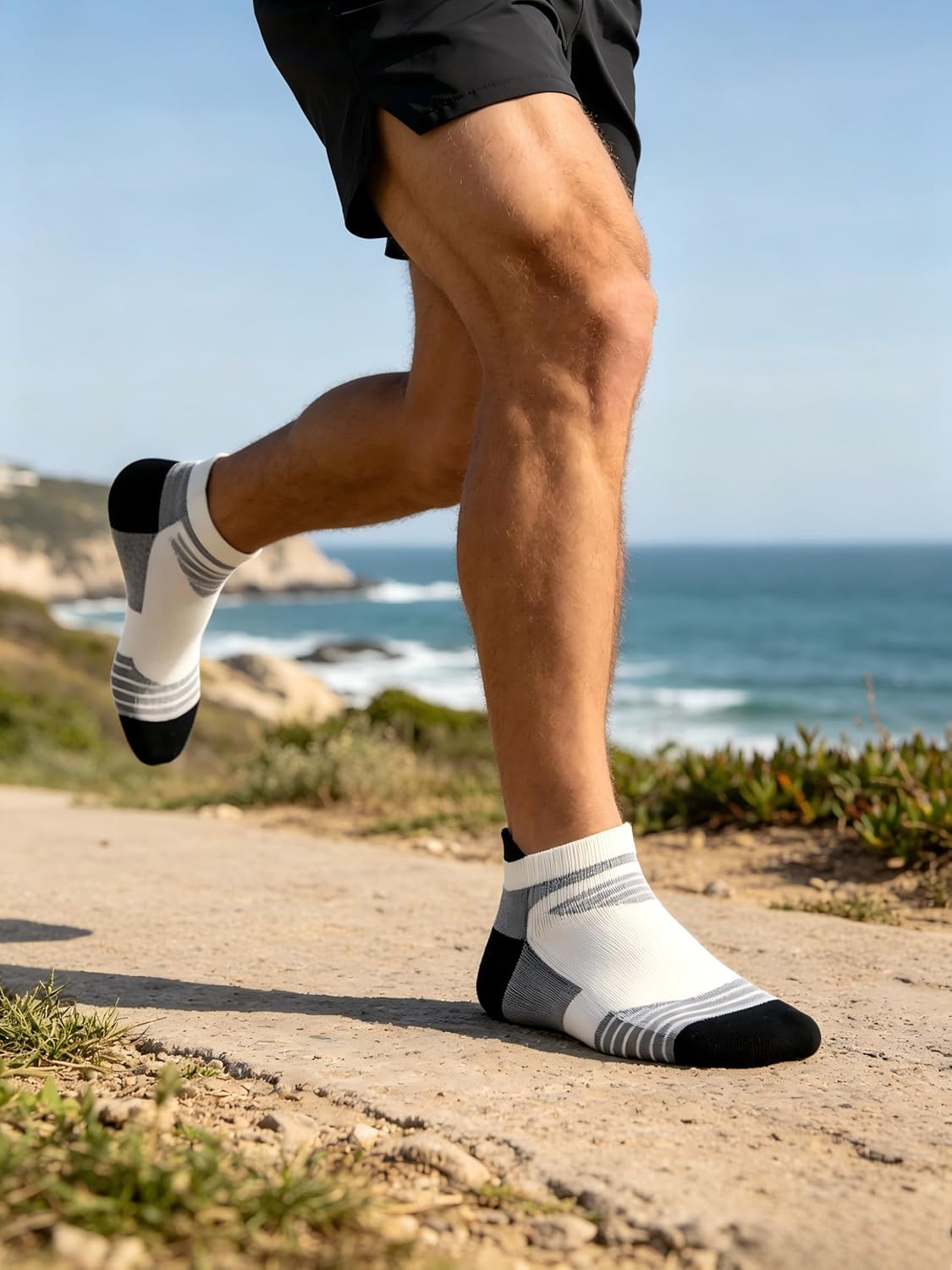 Skiennix Men's Merino Wool Ankle Socks - Ultra Soft, Breathable Athletic Wear | 3 Pairs