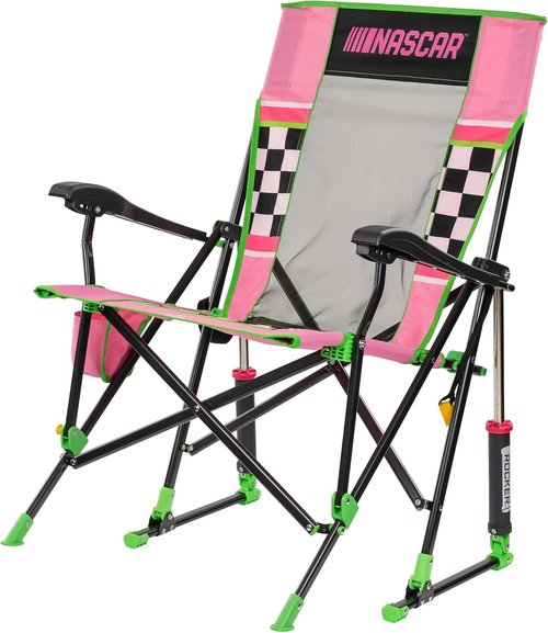 GCI Outdoor Rocking Camping Chair - Portable Folding Design with Armrests & Drink Holder | Pink