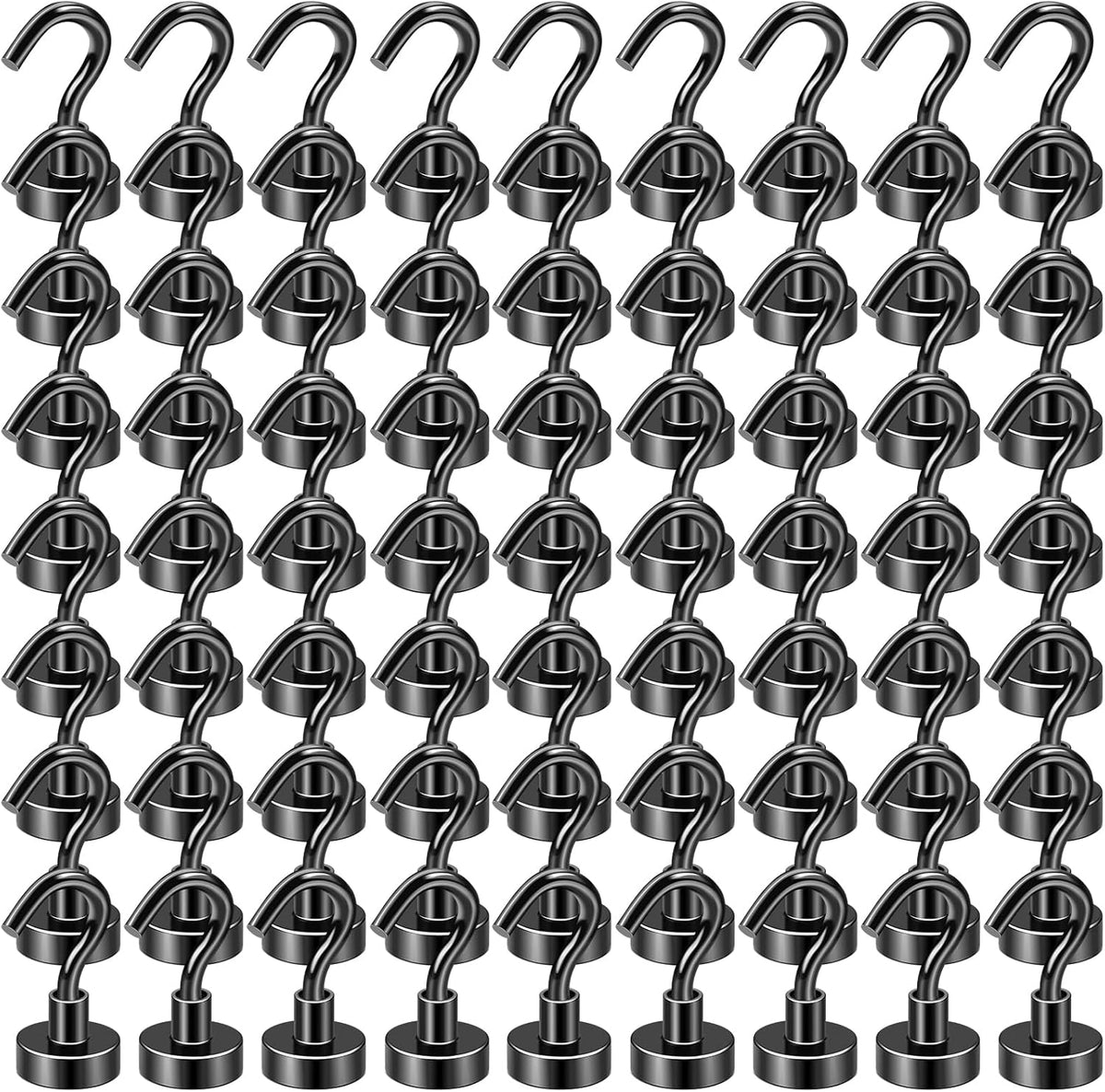 DIYMAG Magnetic Hooks 45pcs 30lbs Cruise Essentials 2026 Magnet Hook Black