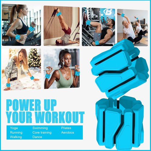 ADLIFE Adjustable Wrist And Ankle Weights - 2 Lbs Set for Home Gym, Yoga, Pilates, Running | Unisex