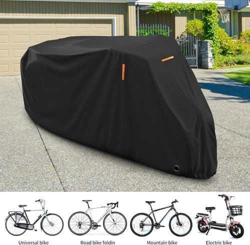 AKEfit Waterproof Bike Cover - Outdoor Bicycle Protection Against Rain, UV & Snow | XL Size for 1-2 Bikes
