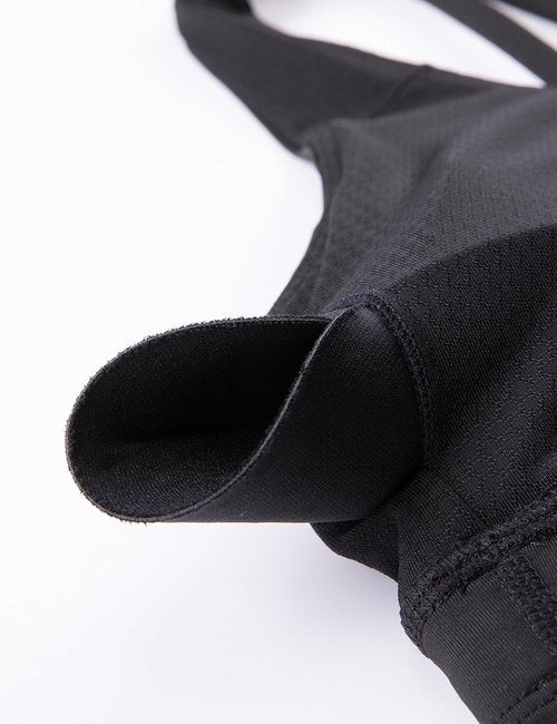 CRZ YOGA Strappy Longline Sports Bra - Medium Impact Criss Cross Padded Crop Top for Women