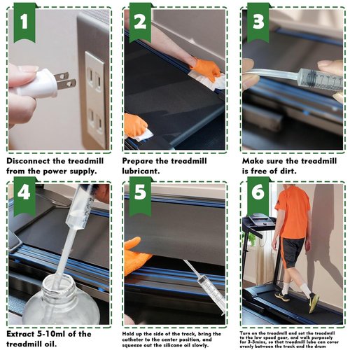 EIGTWEN Treadmill Lubricant - 500ml 100% Silicone Oil for High-Temperature Stability | Compatible with Most Treadmills