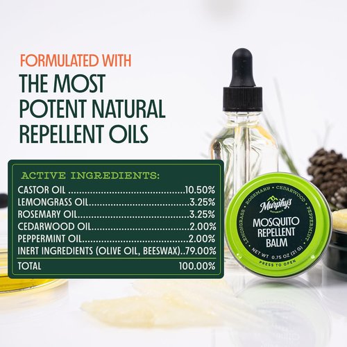 Murphy's Naturals Mosquito Repellent Balm - Plant-Based Formula with Cedarwood & Lemongrass | 0.75 oz
