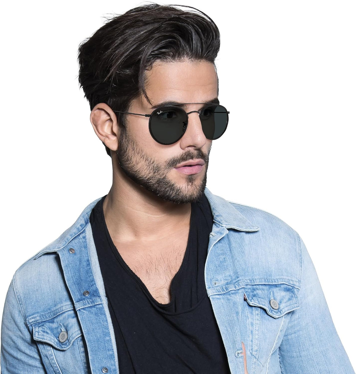 Ray-Ban RB3647N Round Sunglasses - Stylish Double Bridge Design | UV Protection & Comfort