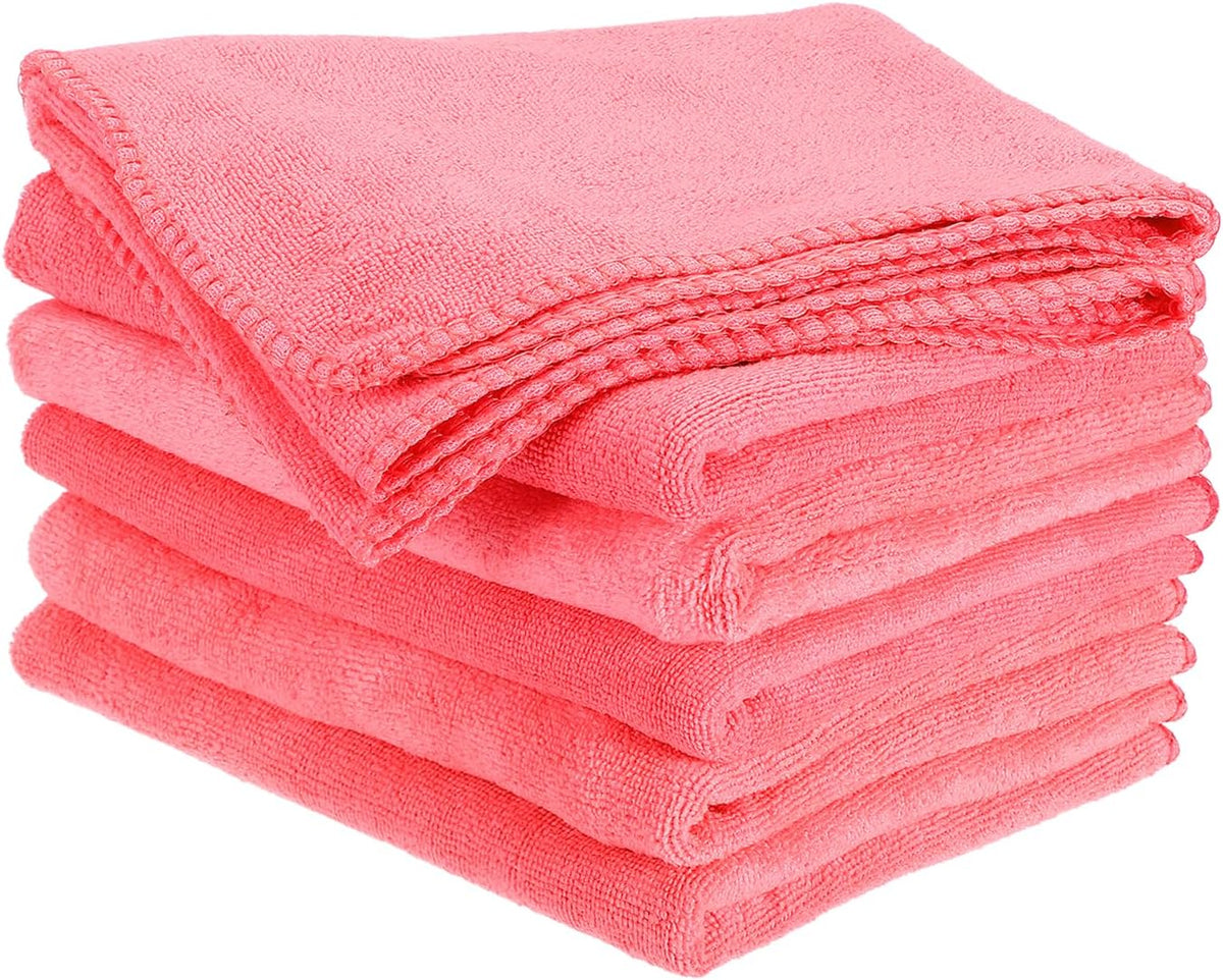 HARFINGTON 6 Pack Microfiber Cleaning Cloth, 24" x 16" Multi-Functional Cleaning Towels Reusable Absorbent Rags for Car Wash Kitchen Household Window Clean, Sapphire Blue