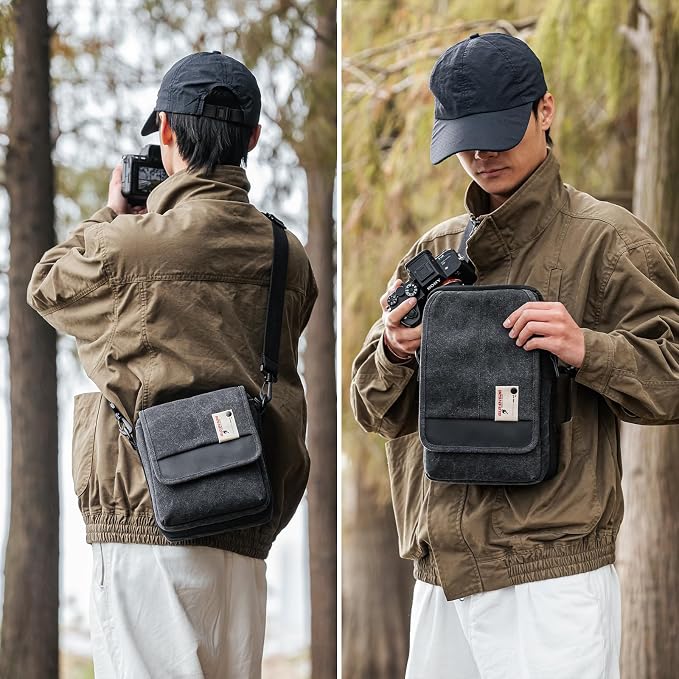 Besnfoto Mirrorless Camera Shoulder Bag Small Messenger Case Waist Bag
