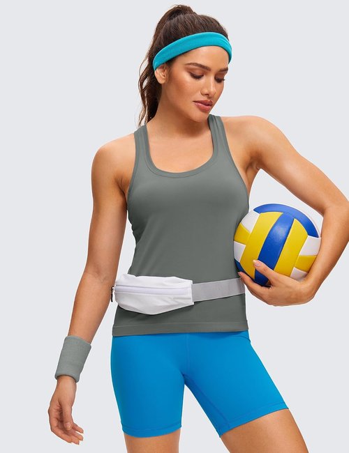 CRZ YOGA Seamless Racerback Tank Top - Women's Athletic Sleeveless Yoga Shirt | Comfortable Fit