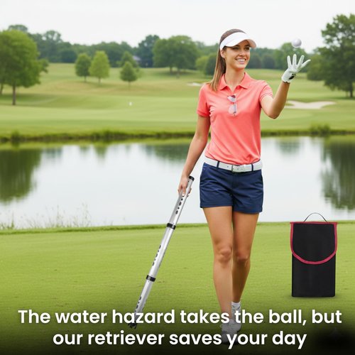 AUREXA Premium Golf Ball Retriever Telescopic Golf tees Golf Accessories Golf Gifts Golf Ball Cleaner Golf Ball Stamp Ball Bag Golf Ball Holder disc Golf Retriever Practice Golf Balls