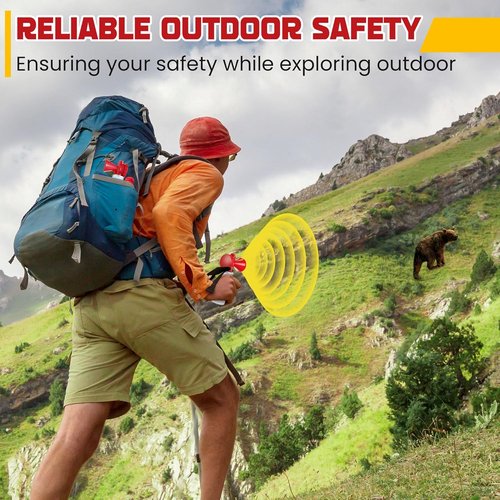 Bear Horn - 120dB Loud Air Horn for Hiking Safety | Scares Bears & Wild Animals Up to 1/2 Mile