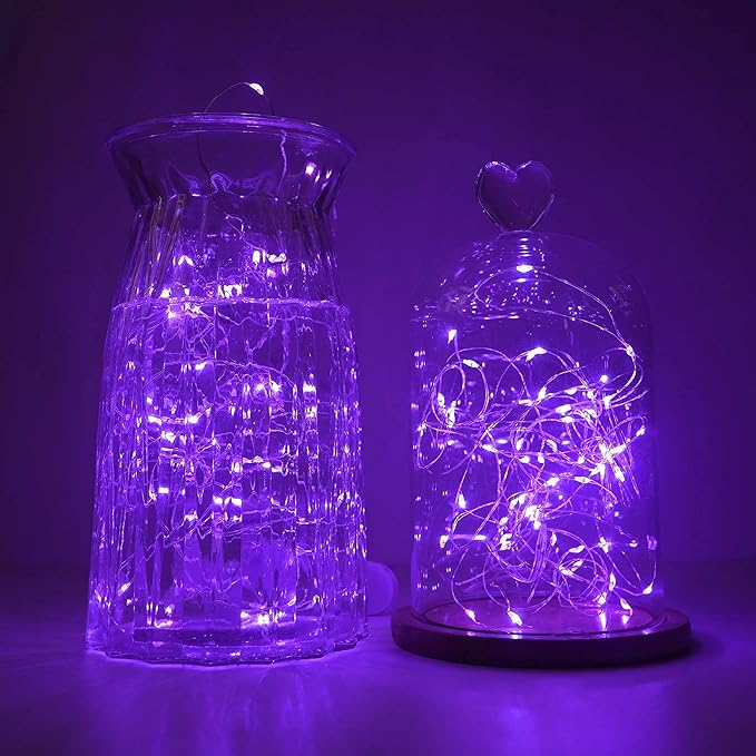 15 Pack 30 LED Micro Starry String Lights Battery Operated(Included),Fairy Waterproof Silver Wire Lights,for DIY Party Garden Wedding Table Indoor&Outdoor Decorations