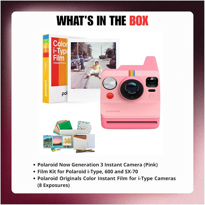 Polaroid Now Generation 3 Instant Camera Bundle
