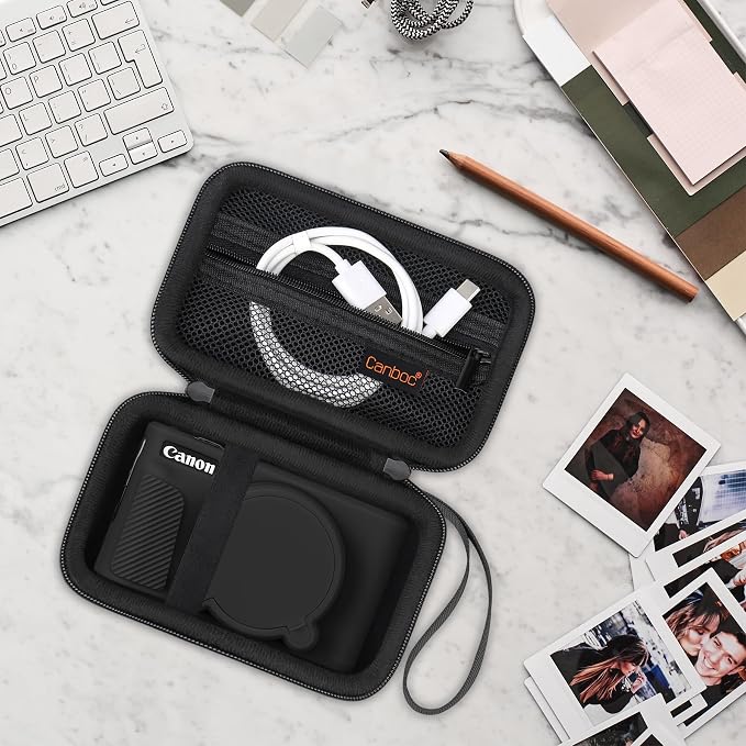 Canboc Case for Canon PowerShot SX740/SX730, Hard Carrying Case + Soft Silicone