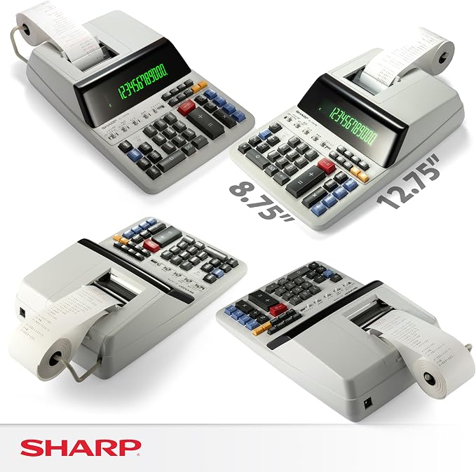 Sharp EL-1197PIII Heavy Duty Color Printing Calculator