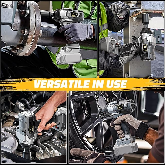 Cerycose Cordless Impact Wrench 1000FT-LBS Compatible with Dewalt Battery, 1/2 inch Brushless Electric 1360N.m Impact Gun Includes LED Work Light, High Torque Impact Driver, Bare Tool Only