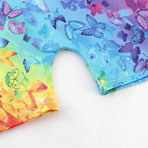 Belovance Toddler Girls' Gymnastics Leotards - Sparkly Rainbow Dinosaur & Leopard Print Biketard