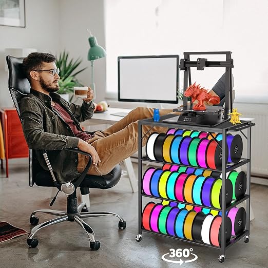 3D Printer Stand with Filament Storage Rack