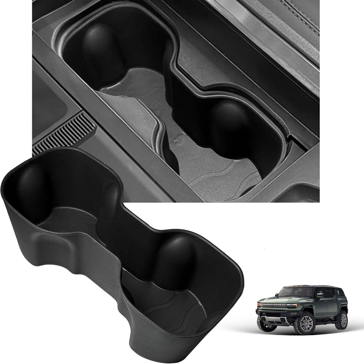 Cup Holder Inserts for 2014-2024 Toyota 4Runner Accessories Center Console Cup Holder Coaster Replaces Upgrade Non-Slip Protector Mat Pad Organizer for 4 Runner 2PCS (Center Console Left Front+Rear)