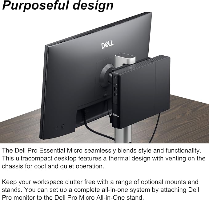 Dell Pro Micro Mini PC for Business, AMD Ryzen 5 150 6-Core (2026 Edition) | 16GB DDR5, 512GB SSD, Ideal for Office Work, Data Processing, Photo & Video Editing, Coding & Everyday Use, Windows 11 Pro