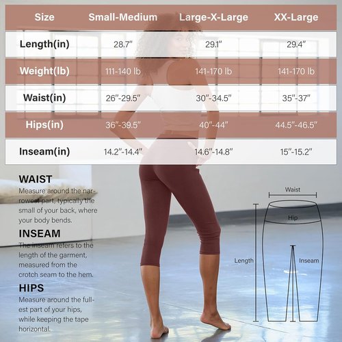 Blisset Women's High Waisted Capri - Buttery Soft Tummy Control | No See-Through Yoga & Running Pants