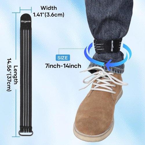 Adjustable Cowboy Boot Straps - Elastic Pant Leg Straps for Biking, Fishing & Hiking