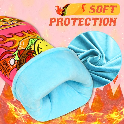 LZFAN Golf Club Head Covers Driver Fairway Hybrid Golf Club Headcover Wood Leather Protector Heavy Embroidered Pink Taco Driver