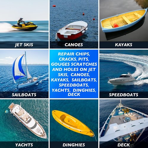 **Skiennix Gel Coat Repair Kit - Premium Marine Fiberglass Epoxy Filler for Chips, Cracks & Holes**