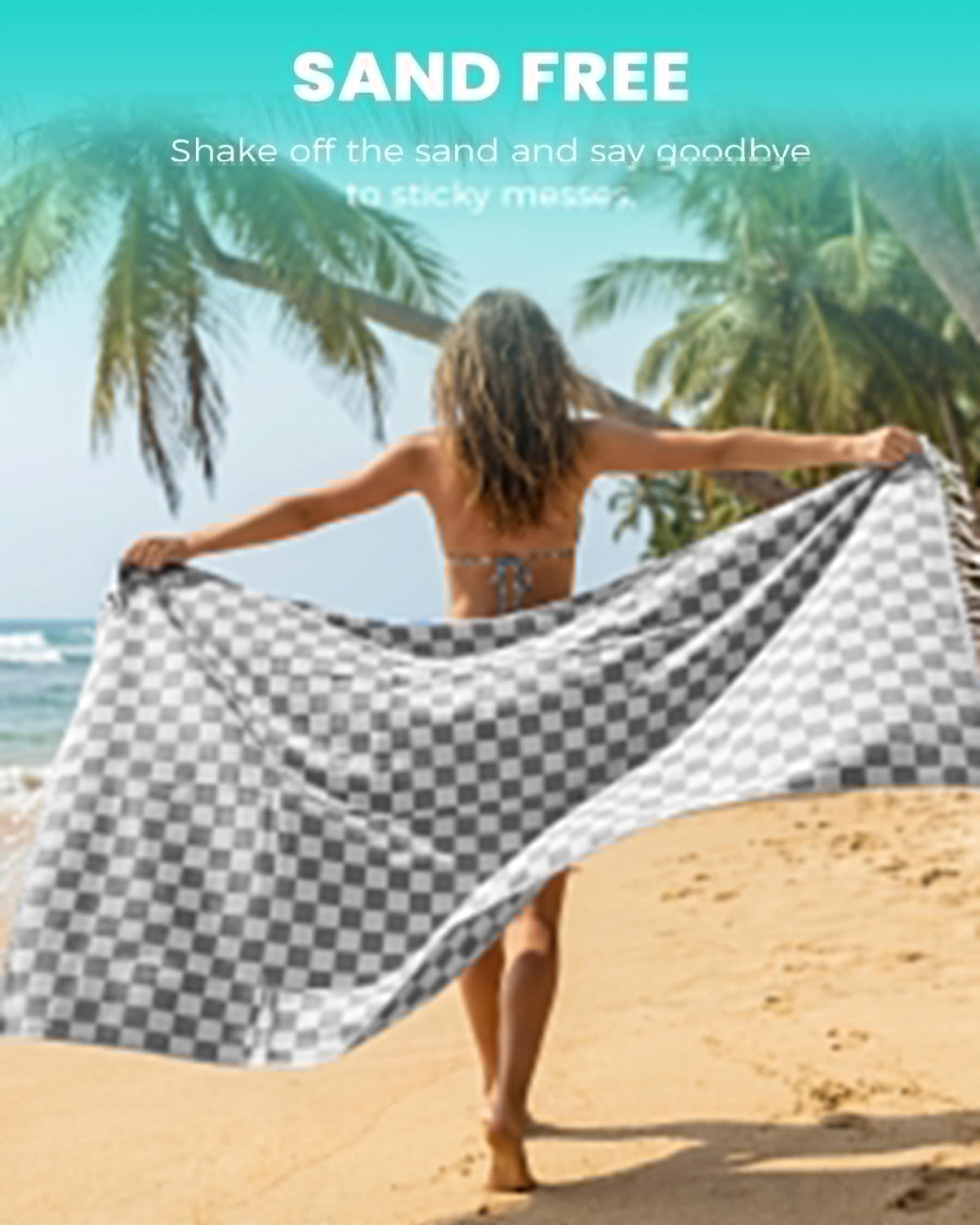 2 Packs Checkered Plaid Yoga Gym Turkish Towel for Spa Bath Beach Blanket Quick Dry Lightweight Absorbent Gym Gear Essentials Running Accessories Excise Must Haves Workout Stuff Walking Gadgets
