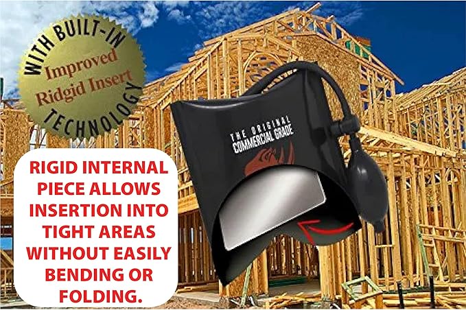 The Original Rhino Strong Commercial Grade Air Wedge Bag Pump Professional Leveling Kit & Alignment Tool Inflatable Shim Bag 3 Piece (Small, Medium, Large). 3 sizes for all of your individual needs.
