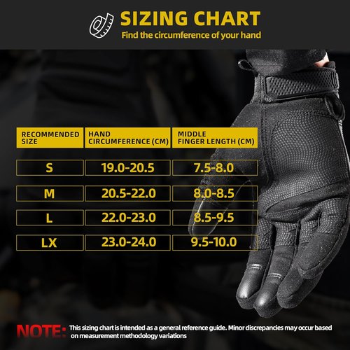 AXBXCX Motorcycle Gloves for Men - Touchscreen Capable, Durable Protection for Outdoor Riding