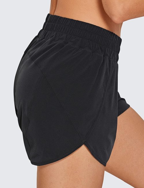 CRZ YOGA Dolphin Athletic Shorts - High Waisted Quick Dry for Women | Perfect for Running & Gym Workouts