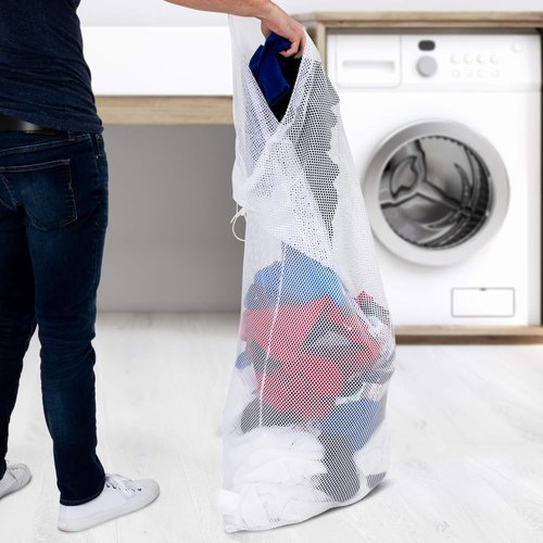 Champion Sports Mesh Equipment Bag - Heavy-Duty Nylon Drawstring Storage Sack for Balls, Swim Gear & Laundry, Multiple Sizes Available