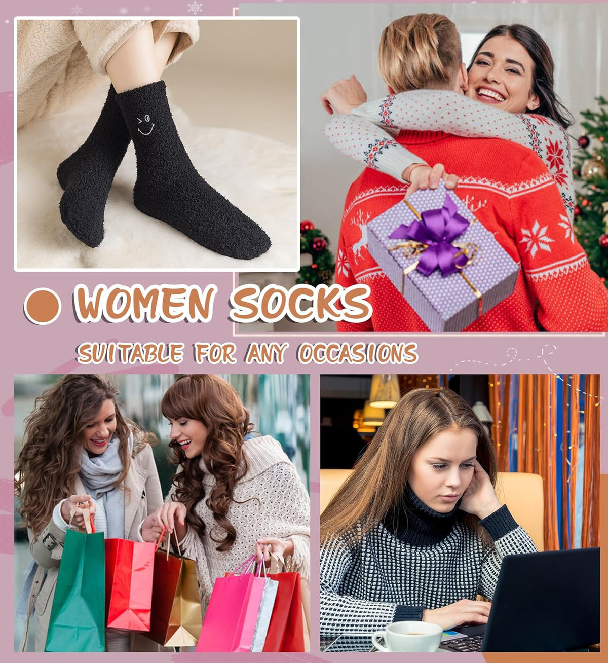 WEVIAS Women's Fuzzy Socks - Cozy Plush Winter Slippers for Ultimate Comfort | Soft Fleece Design