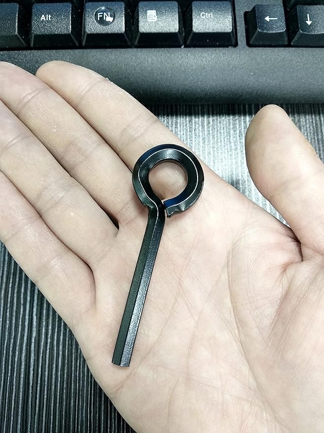 7/32” Standard Hex Dogging Key with Full Loop, Key-Ring Style Dogging Key Set 7/32 Allen Wrench Key for Push Bar Door Panic Bars, Security Door, Hex Socket,Solid Metal-10 Pack(Big, black)