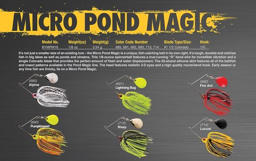 BOOYAH Pond Magic Spinner Bait - Small Water Bass Fishing Lure for Ultimate Performance