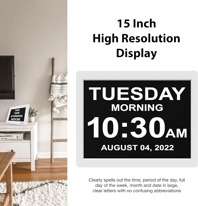 American Lifetime 【New 2024 Dementia Clock Large Digital Clock