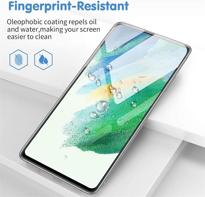 Galaxy S21 FE Screen Protector and Camera Protector, Tempered Glass Screen