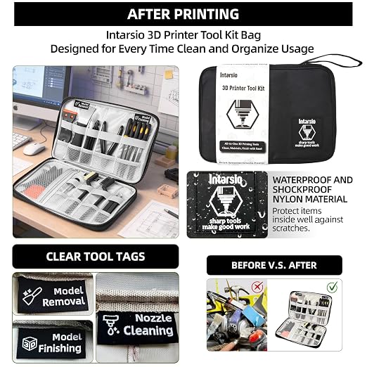 52-in-One 3D Printer Tools Kit, Professional 3D Printer Accessories &