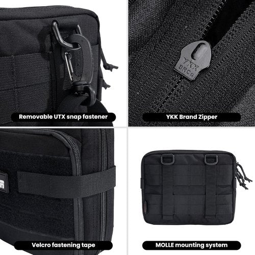 EXCELLENT ELITE SPANKER Tactical Molle Admin Pouch - Versatile EDC Utility Organizer with Shoulder Strap