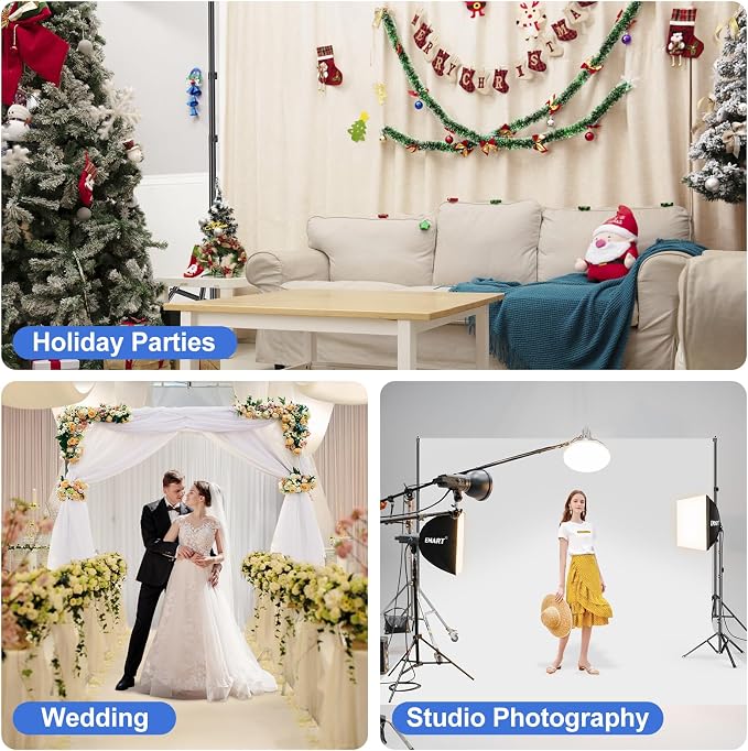 EMART Backdrop Stand 10x7ft Photo Studio Adjustable Background Stand Support kit